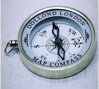 HOMYZ Nautical Map Compass Solid Brass Dollond London Compass Rustic Vintage Home Decor Gift