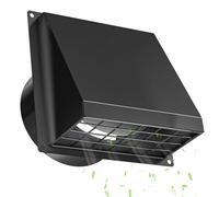 Hon&Guan 100 mm Cowled Air Vent Covers for Walls Outside with Backdraft Flap Ventilation Grille External Vent Cover 4 Inch for Tumble Dryer, Extractor Fan, Bathroom Fan