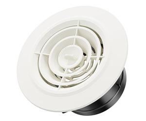 Hon&Guan 100mm Round Adjustable Air Vent with Flyscreen Mesh 4 Inch Closeable Circular Ventilation Grille Vents Cover Indoor for Walls Ceiling