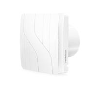 Hon&Guan 102mm Bathroom Extractor Fan with Timer, 110m³/h, 5W, 35dB Quiet | 4 Inch, Backdraught Damper, 5 Delay Setting, IP64 Waterproof, DC Motor, Memory Function, Easy Cleaning, Wall Ceiling Mount