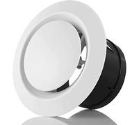 Hon&Guan 150mm / 6 Inch Adjustable Air Vent Covers for Wall Ceiling, Indoor Vent Round Ventilation Cover for Air Conditioning Systems, No drilling