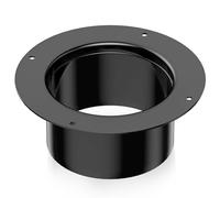 Hon&Guan Ducting Flange 100mm/4Inch Duct Connector Round Flange ABS Plastic Ventilation Wall Flange for Dryer, Extractor Pipe, Bathroom Fan Duct