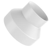 Hon&Guan Ducting Reducer 150mm to 100mm, Hose Pipe Connector Adaptor, Round | 6 to 4 inch White Plastic Circular Reducing Joint for Extractor Fan, Cooker Hood, Tumble Dryer