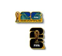 HONAV 2026 FIFA World Cup Lapel Pin Pack, Officially Licensed Collectible Souvenir, Gift & Event Keepsake (Pack of 2)