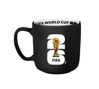 HONAV FIFA World Cup 2026 Black 15oz Stripe Mug - Durable Ceramic Drinkware With Iconic Stripe Look - Ideal Gift For Soccer Fans & Collectors