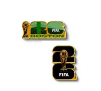 HONAV FIFA World Cup 2026 Boston Host City Lapel Pin Bundle - Officially Licensed Collectible Souvenir - Gift & Event Keepsake (2-Pack)