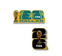 HONAV FIFA World Cup 2026 Dallas Host City Lapel Pin Bundle - Officially Licensed Collectible Souvenir - Gift & Event Keepsake (2-Pack)