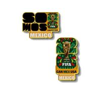 HONAV FIFA World Cup 2026 Team Mexico Lapel Pin Bundle - Officially Licensed Collectible Souvenir - Gift & Event Keepsake (2-Pack)