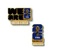 HONAV FIFA World Cup 2026 Team USA Lapel Pin Bundle - Officially Licensed Collectible Souvenir - Gift & Event Keepsake (2-Pack)