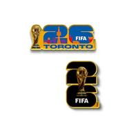 HONAV FIFA World Cup 2026 Toronto Host City Lapel Pin Bundle - Officially Licensed Collectible Souvenir - Gift & Event Keepsake (2-Pack)