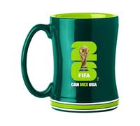 HONAV Mexico Soccer FIFA World Cup 2026 14oz Sculpted Relief Mug - Bold Ceramic Coffee Cup with Raised Design - Great Gift for Soccer Fans & Collectors