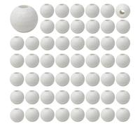 Honbay 100PCS Acrylic Golf Ball Beads - White - 11mm/0.43inch - Round - Beads - 100g