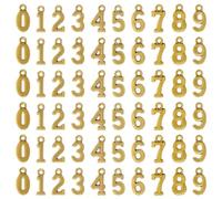 Honbay 100PCS Number 0~9 Pendants Figures 0-9 Charms Arabic Numerals 0-9 Pendants Bead Charms Alloy Number Charms Pendants for Keychains Bracelets Necklaces Jewelry Making and DIY Crafts