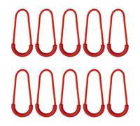 Honbay 10PCS Heavy Duty U Shape Nylon Zipper Pulls Zipper Tags Zipper Extension Replacement for Backpacks, Luggage Bags, Clothes (Red)