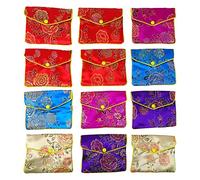 "Honbay 12PCS Jewelry Silk Purse Pouch Brocade Embroidered Bags Gift Bags, Assorted Colors", Assorted Colors, L, Compelling