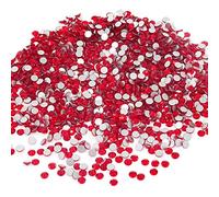 Honbay 1440PCS 5mm ss20 Sparkly Round Flatback Rhinestones Crystals, Non-Self-Adhesive (Red)