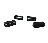 Honbay 20mm Black Rubber Replacement Watch Strap Band 4 Pack