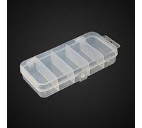 Honbay 2PCS 5x2.4x1Inch Small Clear Visible Plastic Fishing Tackle Accessory Box Fishing Lure Bait Hooks Storage Box Case Container Jewelry Making Findings Organizer Box Storage Container Case