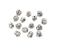Honbay 30PCS Tibetan Silver Double Sided Happy Laughing Buddha Head Small Spiritual Metal Beads for DIY Crafts or Jewelry Making