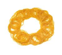 Honbay 4 Packs 60mm Diameter Yellow Rubber Bands Natural Rubber Elastic Bands for Office, Home, Industrial Use (Approximately 320 Count in Total)