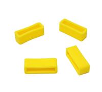 Honbay 4PCS 20mm Rubber Replacement Watch Band Loops Silicone Watch Strap Keeper Retainer Holder Ring (Yellow)