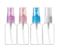 Honbay 4PCS 30ML Small Portable Reusable Plastic Fine Mist Perfume Spray Bottle Transparent Empty Spray Sprayer Bottle Cosmetic Spray Bottles Transparent Travel Small Bottles (30ML*4)