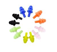 Honbay 6Pairs Reusable Silicone Swimming Earplugs Soft and Flexible Ear Plugs for Swimming, Learning, Hearing Protection, Concerts, Airplanes, Shooting, etc