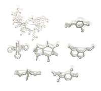 Honbay 7PCS Alloy Science Lapel Pins Chemical Molecular Structure Brooches Pin Creative Biology Chemistry Jewelry for Chemical Teacher Student Graduation Gifts or Science Lovers