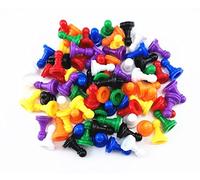 Honbay 80pcs Multi-Color Plastic Pawns Pieces for Board Games, Tabletop Markers Component