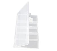 Honbay Clear Visible Plastic Fishing Tackle Accessory Box Fishing Lure Bait Hooks Storage Box Case Container Jewelry Making Findings Organizer Box Storage Container Case (M:7"x4.3"x1.2")
