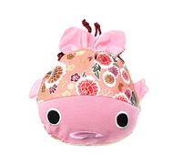 Honbay Cute Japanese Style Goldfish Drawstring Bag Gift Bag Cosmetic Bag Jewelry Pouch Coin Purse, 22x15cm/8.7x5.9inch, Pink, Goldfish