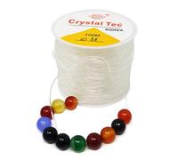 Honbay Jewelry Making String Clear Elastic Beading Threads Elastic Stretch String for Jewelry Making, Bracelet, Beading,Crystal, Arts & Crafts (0.8mm 100m)