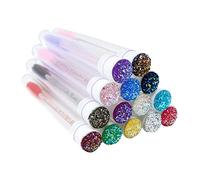 Honbay Mascara Wand Tube Set, 14PCS Empty Mascara Tube and 14PCS Crystal Eyelash Brush Spoolies Eyebrow Applicator Tool for Makeup (14 Color)