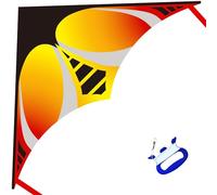 HONBO Delta Kites for Kids & Adults, Extremely Easy to Fly Kite, Best Kite for Beginner (Orange)