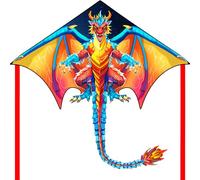 HONBO Dragon Kites for Adults - Easy to Fly Large Kites for Kids ages4-12,Beginner Kite with 200ft String & Storage Bag