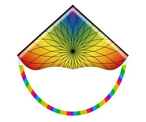 HONBO Giant Kite for Kids & Adults, Beginner Delta Kites for Kids ages 4-8,Beach Kite easy to fly, Outdoor Toy, for Boys and Girls,Kites for children (Flower)