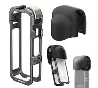 Honbobo Metal Frame Cage for Insta360 X4 Air Camera Protective Frame+ Lens Cap, Metal Cage Expansion Bracket Quick Release Bracket Vertical Horizontal Camera Accessories for Insta360 X4 Air