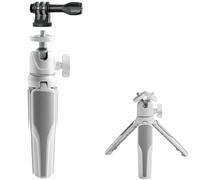 Honbobo Mini Tripod Selfie Stick for GoPro/Insta360/DJI Action Camera, 16CM, Aluminum Ball Head (White)