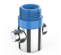 HONBOO Shower Head Shut Off Valve & Temperature Indicator,Water Saving Push Button to Pause Flow Instantly, Universal G1/2 Shower Stop Valve,Chrome