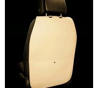 HONCENMAX Kick Mat Car Seat Back Protector Waterproof Easy to Clean Multifunctional Organizer Storage Bag Travel Accessory PU Leather [2 Pack] Beige