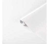 Honcet White Vinyl Wrap 40X500cm, White Gloss Sticky Back Plastic Roll Contact Paper, Self Adhesive Wallpaper for Furniture Kitchen Cupboards