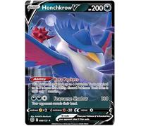 Honchkrow V 088/172 Ultra Rare Pokemon Card (SWSH Brilliant Stars) + 1x TitanCards® Toploader