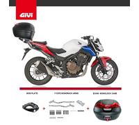 HONDA CB500F 2016 GIVI 1152FZ RACK + GIVI E340 VISION TOP BOX + MONOLOCK PLATE