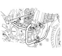 Honda CBF500 (2004-2007) Engine Guard - Black BY HEPCO AND BECKER