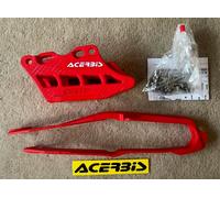 HONDA CRF 450 R RX 2019-2025 CHAIN BLOCK GUIDE SLIPPER SLIDER SET KIT RED