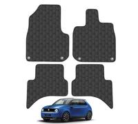 Honda E (2020+) Heavy Duty Thick Rubber Car Mats Accessories Tailored Fit Front Rear Set Compatible Accessory Waterproof Durable Non-Slip 5mm Full Coverage Protection with Clips