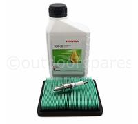 Honda IZY Lawnmower Service Kit, Genuine 10W30 Oil NGK Plug & Quality Air Filter