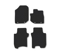 Honda Jazz (2011-2015) Heavy Duty Thick Rubber Car Mats Accessories Tailored Fit Front Rear Set Compatible Accessory Waterproof Durable Non-Slip 5mm Full Coverage Protection with Clips