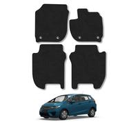 Honda Jazz (2015-2020) [Auto] Car Mats Accessories Tailored Fit Carpet Floor Mats Non Slip Black Trim Full Coverage Compatible Accessory Front Rear Set Anti Slip Granulated Backing Hand-Finished Clips