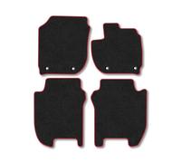 Honda Jazz (2015-2020) [Auto] Car Mats Accessories Tailored Fit Carpet Floor Mats Non Slip Red Trim Accessory Compatible Front Rear Set Anti Slip Backing Custom Fit Hand-Finished Full Coverage Clips